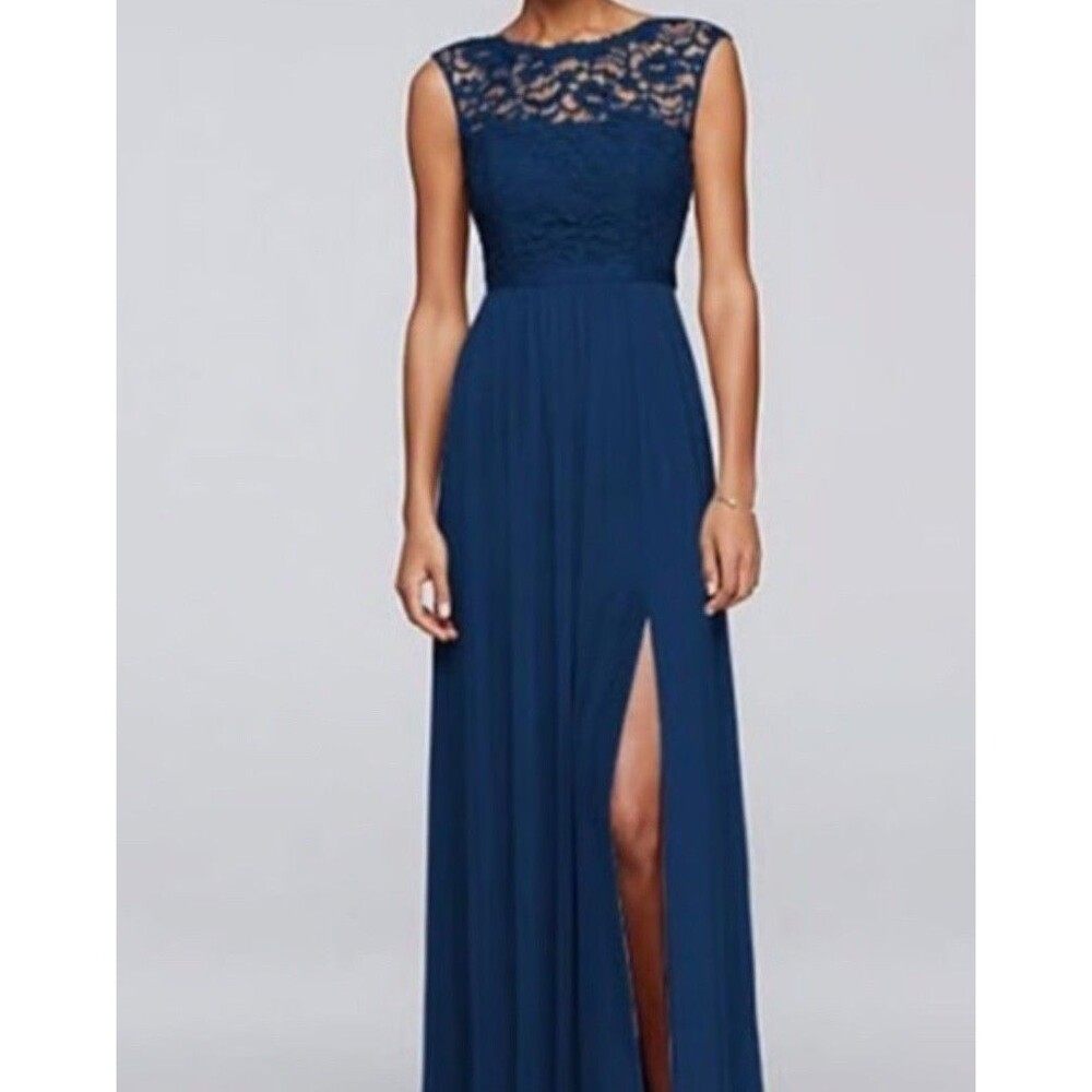 Davids Bridal Size 2 Blue Bridesmaids Dress Style #31019005